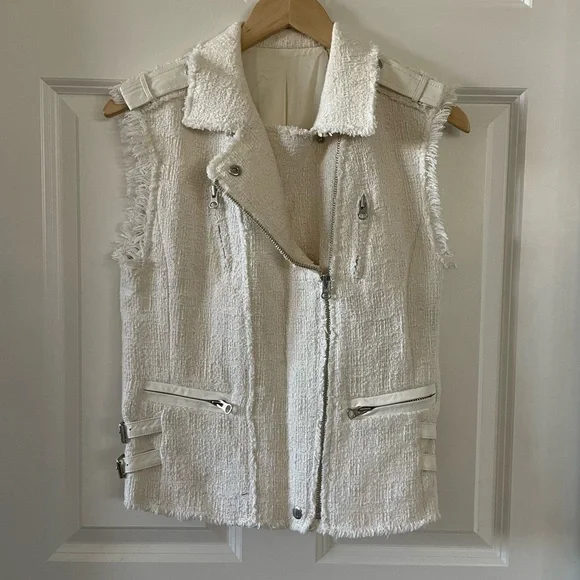 Rebecca Taylor tweed moto vest - Picture 2 of 8